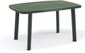 Tavolo ovale componibile in polipropilene verde 85 x 137 x 72 cm per arredamento esterno