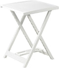Tavolo Pieghevole Quadrato Arno 50x50 cm Bianco Salvaspazio