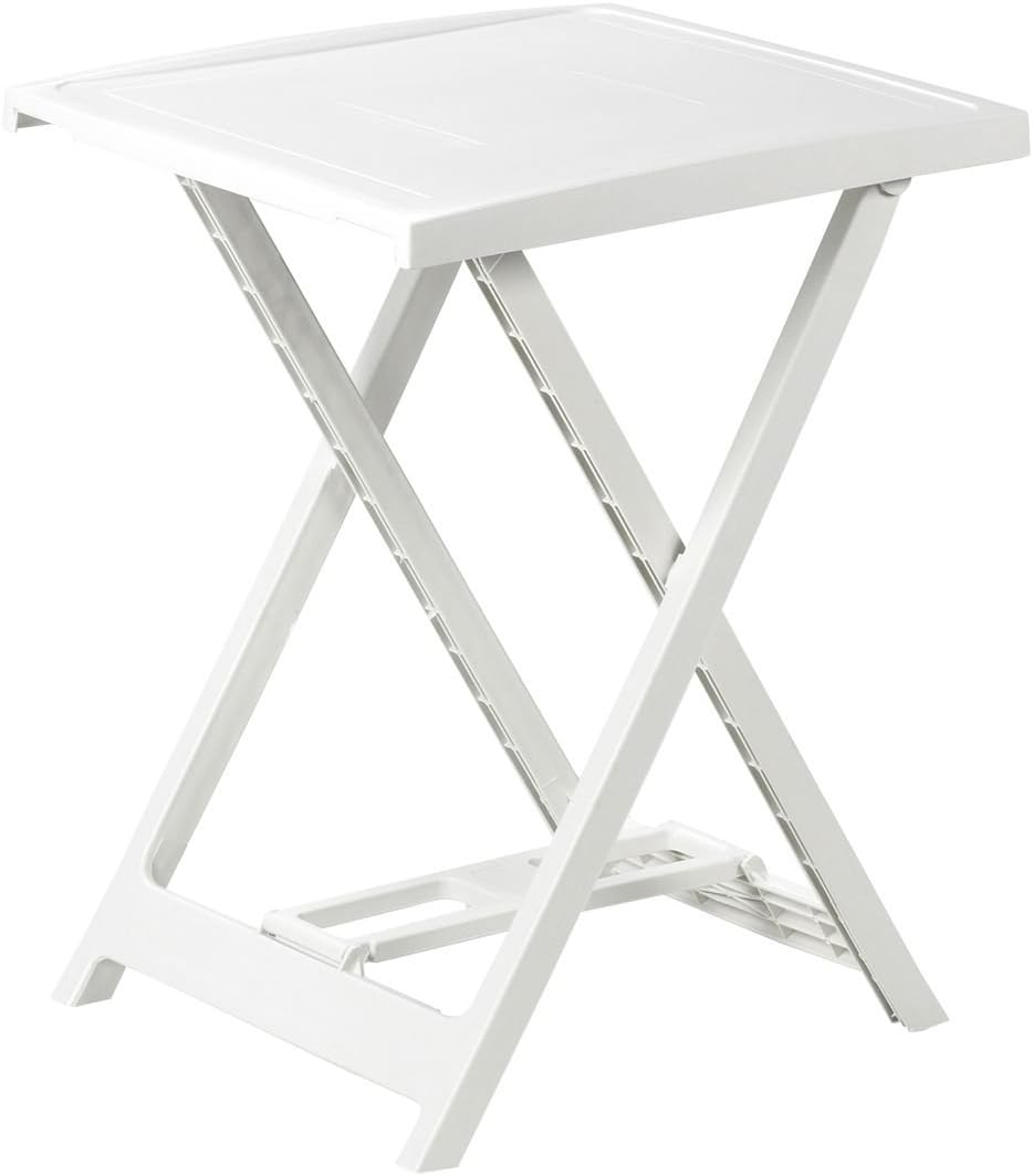 Tavolo Pieghevole Quadrato Arno 50x50 cm Bianco Salvaspazio