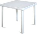 Tavolo quadrato da esterno 80 x 80 x 72 cm colore bianco per terrazza giardino e spazi aperti